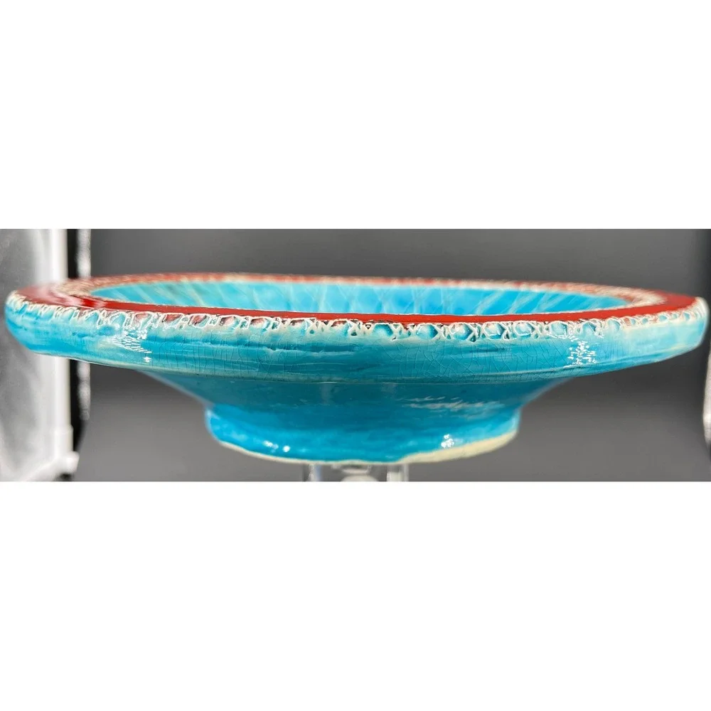 Vintage Bowl Hand Painted Multicolored Lisboa Portugal Artist Signed 10